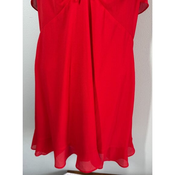 Lulus Womens Red Flutter A-Line Mini Dress Size Medium Romantic Feminine Flirty - Picture 5 of 14